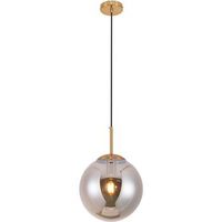 lampara de techo diseno bola - lampara colgante cristal - alvis gris transparent