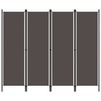 biombo separador de ambientes 4 paneles 200 x 180 cm en tela antracita y hierro dec030823