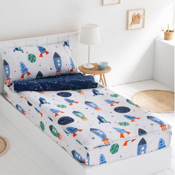 Saco Nordico Con Relleno Rocket Cama 90 X 190/200 Azul