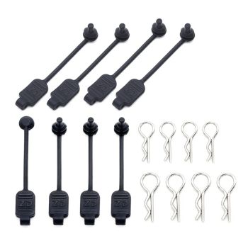 Fijador de clip de carrocería de coche RC de 8 piezas con hebilla de bloqueo de carcasa de goma 8301 para modelos de veh
