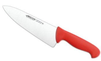 Cuchillo cocinero de acero inoxidable nitrum de 200 mm mango rojo