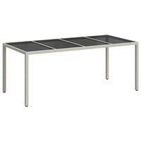 mesa de jardin  mesa de exterior 190 x 90 x 75 cm ratan sintetico