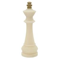 rey de ajedrez de resina beige y dorada o 13x41 cm