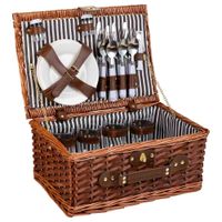 cesta de picnic marron 40x28x19