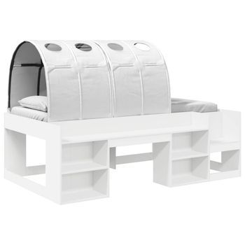 Estructura De Cama Con Barandas De Cama 3 Uds. Blanco Vidaxl