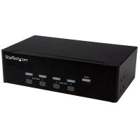 startech conmutador kvm 4 puertos vga dobles 2x usb audio