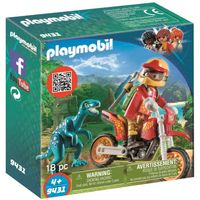 playmobil - moto con velociraptor