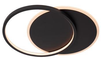 Lámpara de techo de sintético con 1 led integrado, negro
