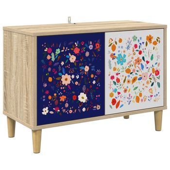 Mueble De Tv Mainz 69 X 33 X 50 Cm Sonoma Madera De Ingeniería Vidaxl