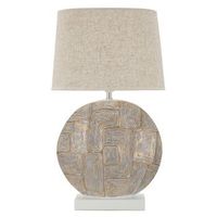 lampara de mesa en resina dorada o cm 38x64