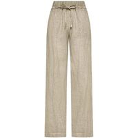 deha pantalones fade effect linen straight para mujer