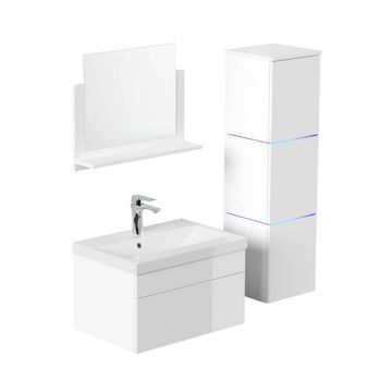 Conjunto Completo De Muebles De Baño Wangerooge L - Blanco Made In Germany