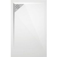 plato de ducha resina trinity blanco  90x140 cm rejilla izquierda