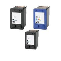 compatible multipack hp officejet j3600 printer ink cartridges 3 pack -c9351ae