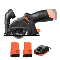 dnipro-m mini amoladora 12v ct-12bc brushless disco 76 mm 20000 rpm metal madera y plastico kit con 2 baterias 2ah y cargador