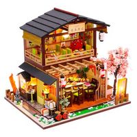 restaurante de sushi yoshimoto maqueta 3d realista con gran detalle y luces led 22x175x195 cm color multicolor
