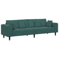 sofa verde oscuro 250 x 77 x 76 cm terciopelo vidaxl