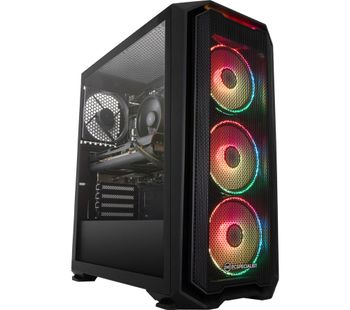 PC SPECIALIST Tornado R5 Gaming PC - AMD Ryzen 5, GTX 1660, 1 TB HDD & 256 GB SSD, Transparent