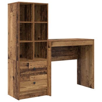 Escritorio Madera Vieja 125,5 X 40 X 127 Cm 2 Uds. Vidaxl