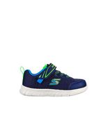zapatillas skechers comfy flex - mini tr nino navy textile   blue  lime trim