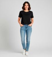 twinset para mujer 252tp2050 camiseta logotipo negro s casual algodon manga corta