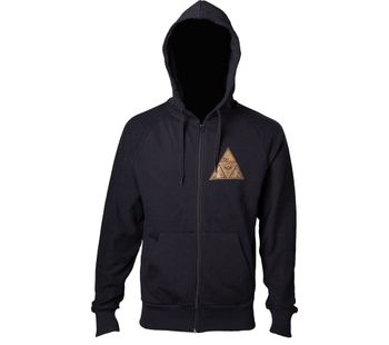 NINTENDO Zelda Golden Triforce Hoodie - Large, Black, Black