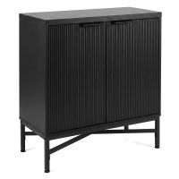 costway aparador de 2 puertas con estante ajustable 5 niveles 2 kits antivuelco y estructura reforzada x para salon recibidor negro