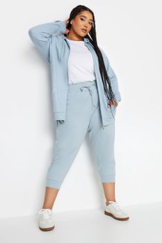 Yours Joggers Capri Azul Pastel, Mujer Curvy Y Tallas Grandes, Yours