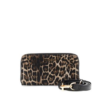 cartera efecto piel con estampado de leopardo animal print taglia unica
