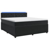 cama tapizada 144x200x1005 cm terciopelo - negro