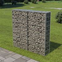 muro de gaviones  gavion para piedras  gavion decorativo con cubiertas acero galvanizado 100x20x100 cm cfw657666