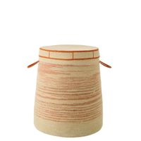 cesta de junco marron claro 51 x 51 x 60 cm