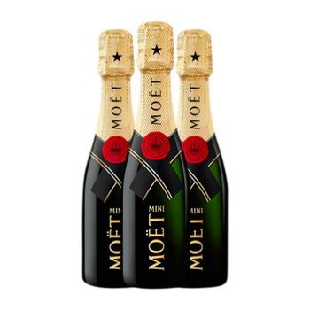 Moët & Chandon Imperial Brut Champagne Gran Reserva Botellín 20 Cl 12% Vol. (pack De 3 Unidades)