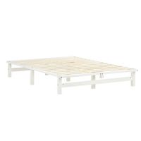 cama de diseno de pales con somier de laminas 140x200 cm en madera maciza blanca lit06240