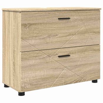Gabinete De Baño Roble Sonoma 76,5 X 35 X 64 Cm Vidaxl