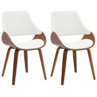 conjunto 2 sillas de comedor vangale simil cuero nogalblanco 54x52x86 cm clp