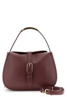 bolso de mano suave efecto piel lisa con ribetes bordeaux taglia unica