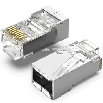 Conector RJ45 Vention IDAR0-100 Cat.5e FTP Transparente Plata 100 uds