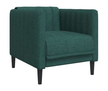 Vidaxl sillón de tela verde oscuro