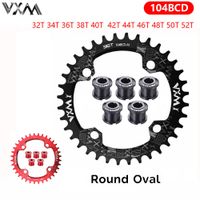 vxm estrecho anillo ancho 104 bcd con perno 30t - 52t mtb bicicleta de montana anillo oval  circular 104bcd 38 36 dientes