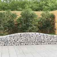 cestas de gaviones 2 piezas  gavion para piedras  gavion decorativo forma de arco hierro 400x30x4060 cm cfw121182