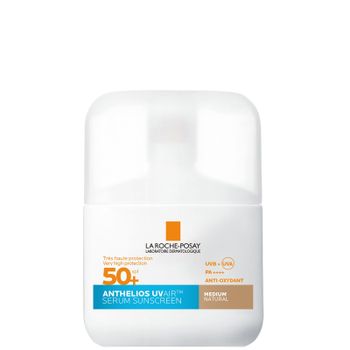 La Roche Posay Anthelios UVAIR Serum Sunscreen SPF50+ Medium with Hyaluronic Acid, Niacinamide & Vitamin E, For all skin types, 50ml