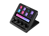 controlador streaming - elgato stream deck  8 teclas lcd 4 diales panel lcd tactil negro