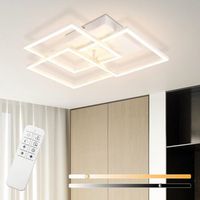 lampara de techo led moderna blanca 3000-6500k para salon cocina y oficina zmh