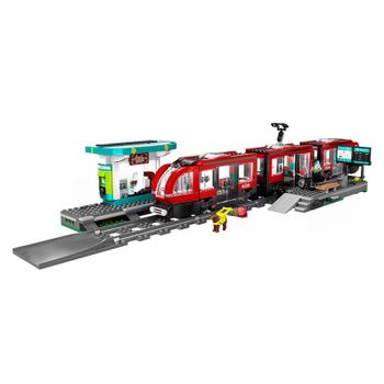 Nueva serie de la ciudad, tren de carga de Tram urbano, montaje de bloques de construcción, juguetes para niños, regalos de navidad