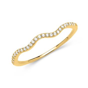 Anillo de plata 925 curvado con circonita