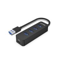 hub unitek 5 puertos modelo uhub q4 negro usb 32 gen 1 5000 mbits abs compacto