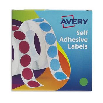 Avery Labels in Disp Round 19mm DIA Grn 24-507 (1120 Labels)