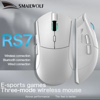 smailwolf rs7 bluetooth raton inalambrico para juegos paw3311 controlador macro ordenador portatil ordenador de escritorio juego de oficina 20000dpi