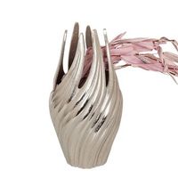 florero alumino plateado